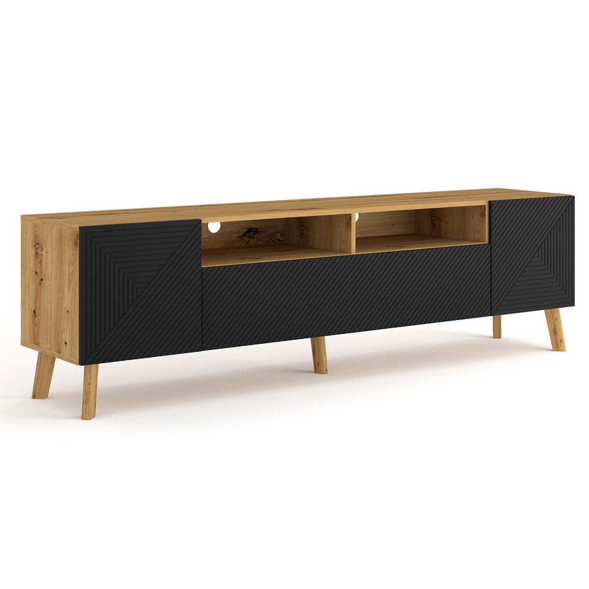 TV-MÖBEL Nexa Holz und Schwarz - Schwarz, Holzwerkstoff (195/56/42cm) - Petits-meubles