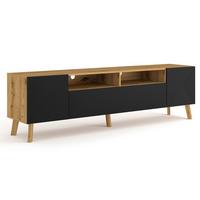 TV-MÖBEL Nexa Holz und Schwarz - Schwarz, Holzwerkstoff (195/56/42cm) - Petits-meubles