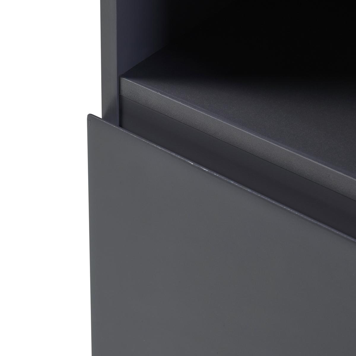 HOCHSCHRANK Overath - Naturfarben/Grau, Eichenholz/Holzwerkstoff (30/160/30cm) - [en.casa]