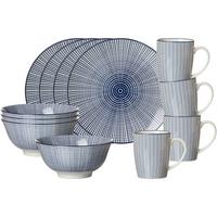 FRÜHSTÜCKSSET Royal Makoto blau-weiß 12-tlg. - Blau/Weiß, Keramik (2/2/2cm) - Ritzenhoff Breker