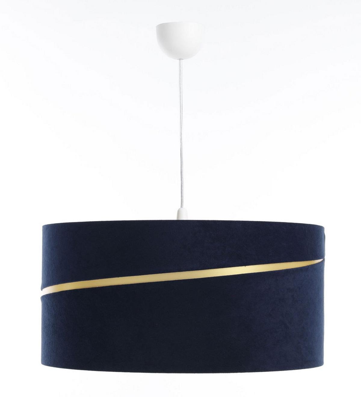HÄNGELEUCHTE Blau 30/20 cm - Blau/Goldfarben, Kunststoff (30/0.4/20cm) - ONZENO