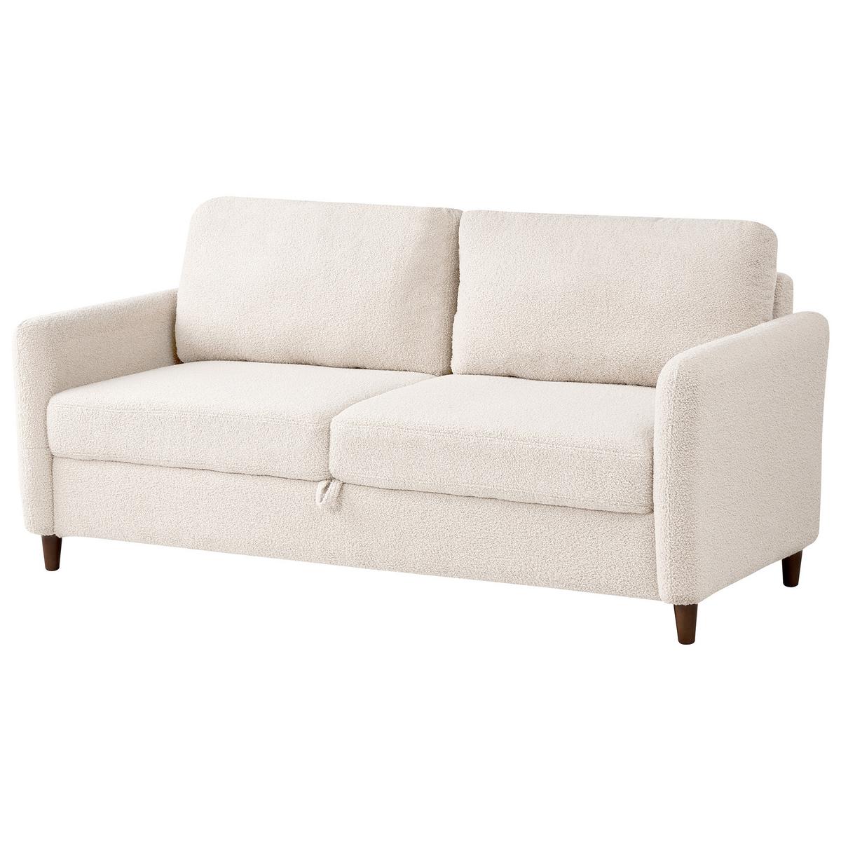 3-SITZER-SOFA Bouclé Beige Mare - Beige, Textil (184/88/77cm) - Beliani