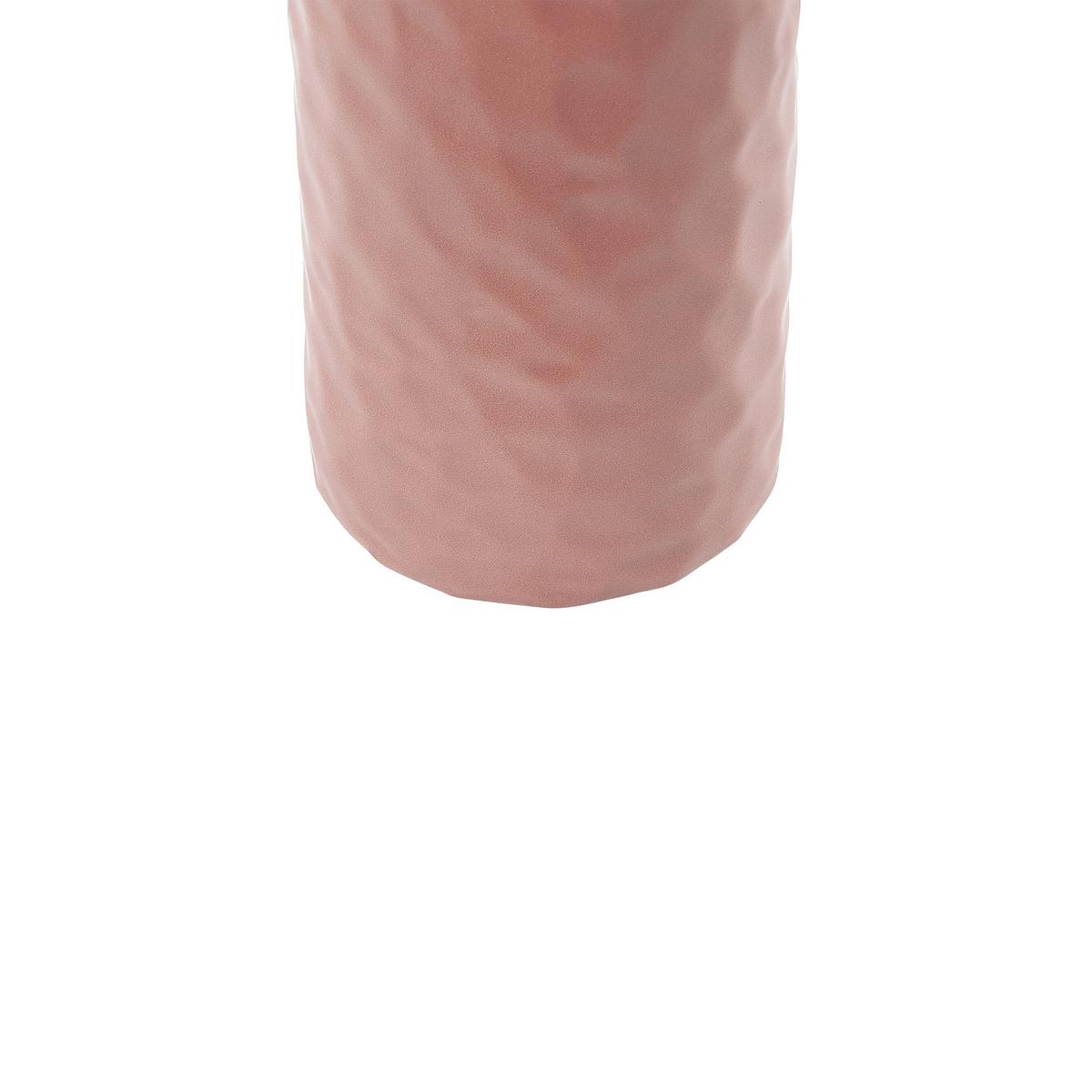 BLUMENVASE Porzellan rosa Drama - Rosa, Keramik (24cm) - Beliani