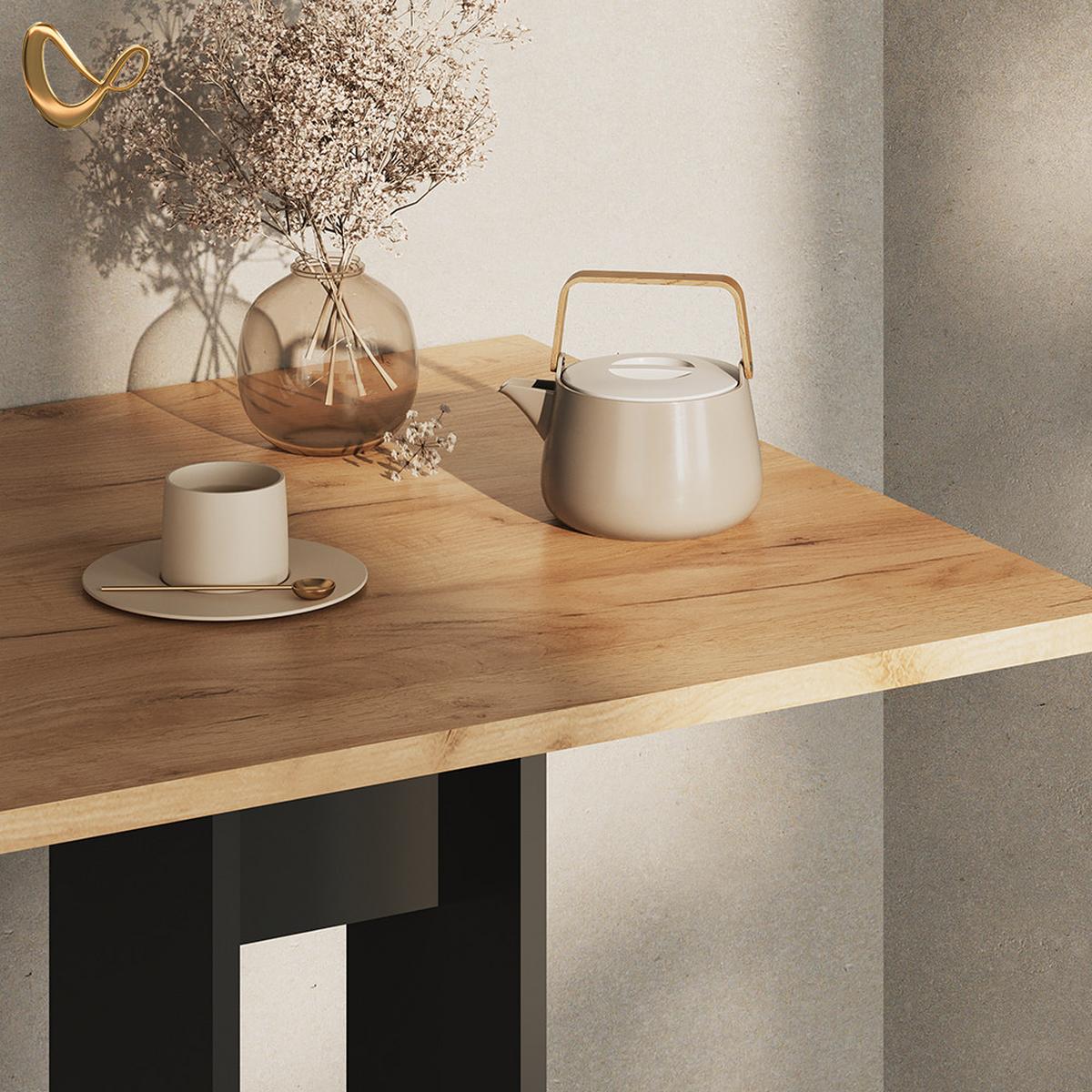 ESSTISCH Regusa Anthrazit 65 x 78 cm - Anthrazit, Holzwerkstoff (65/65/78cm) - Livinity®