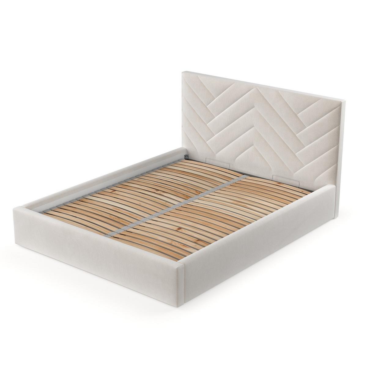 POLSTERBETT Arco 160/200 cm Creme im Paros Stoff - Creme/Schwarz, Holz/Holzwerkstoff (160/200cm) - AltaBeds