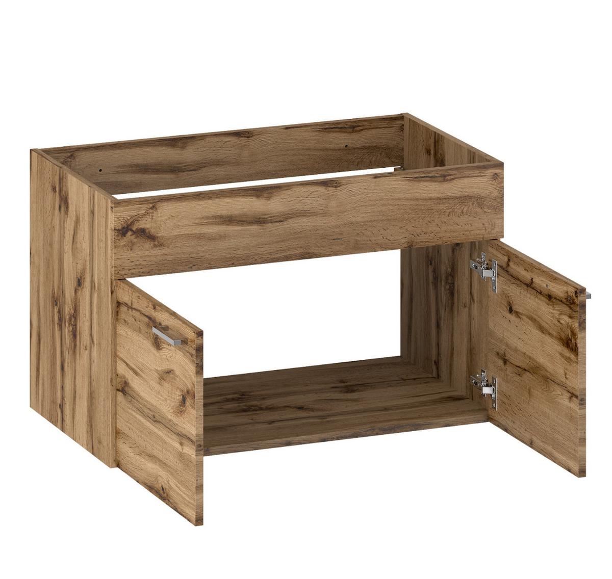WASCHBECKENUNTERSCHRANK Colorado 2 Schubladen Eiche - 80 x 46 x 52 cm - Eichefarben, Holz (80/52/46cm) - Badplaats