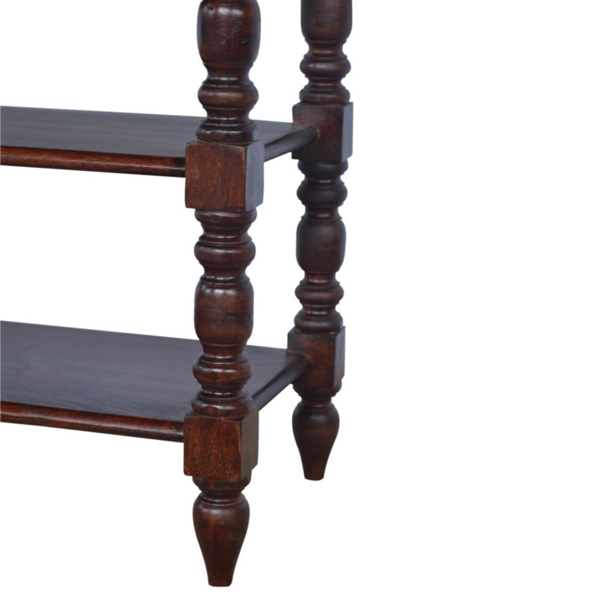 TISCH IN KASTANIENFARBE, 1 SCHUBLADEN, 2 REGAL, DUNKELBRAUN - Dunkelbraun, Holz (60/35/70cm) - Artisan Furniture