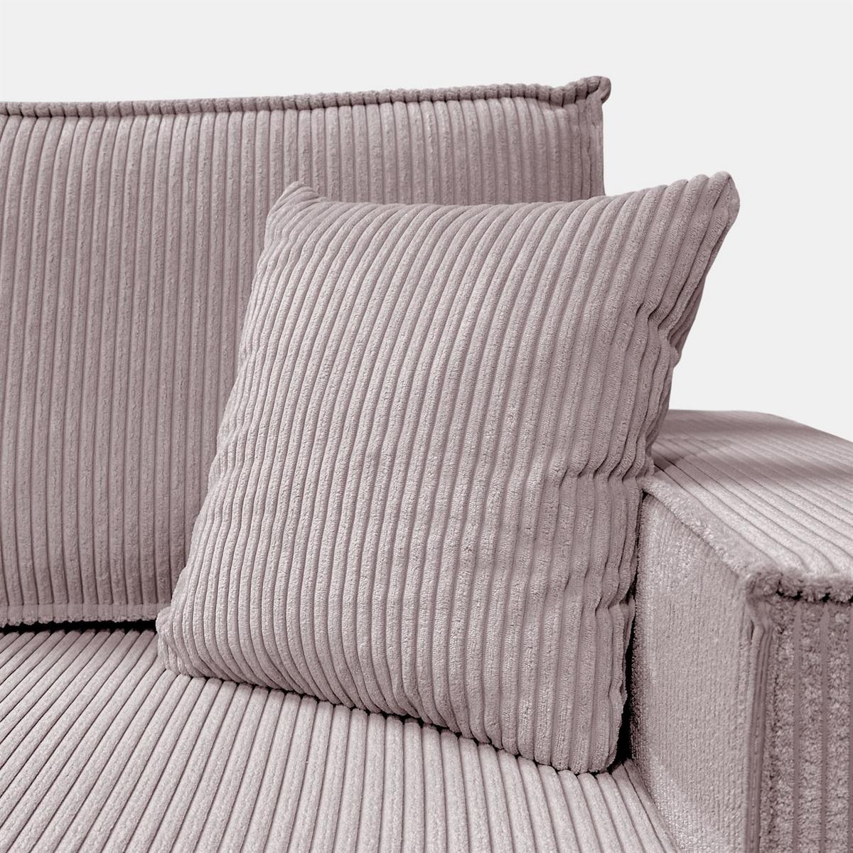 GEPOLSTERTES Ecksofa CARLOS L, Poso 27 - Rosa, Textil (247/143cm) - Lookway