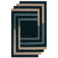 WOLLTEPPICH HALLEIN, geometrisch, Türkis-Beige, 120 x 180 cm - Grün, Textil (180/120cm) - KADIMA DESIGN