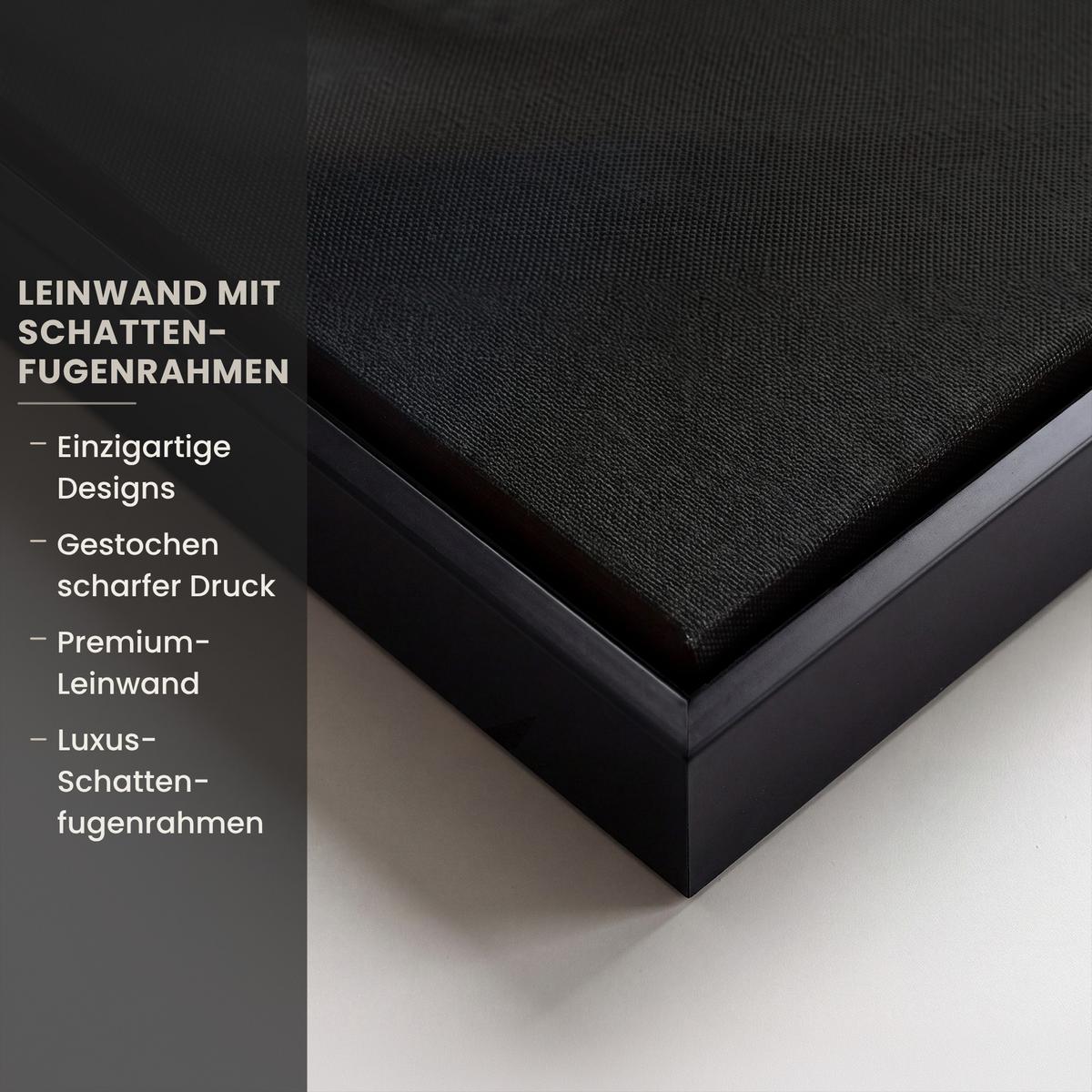 LEINWAND Bilder mit Rahmen - Frau - Gold - Porträt - Schwarz-Weiß - Luxus - 60x90 - Hellblau, Textil (60/90cm) - MuchoWow