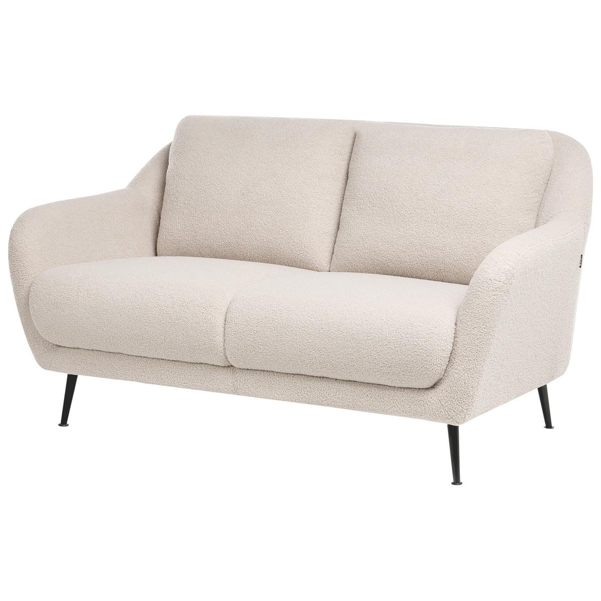 2-SITZER-SOFA Bouclé Beige Eiby - Beige, Textil (130/80/90cm) - Beliani