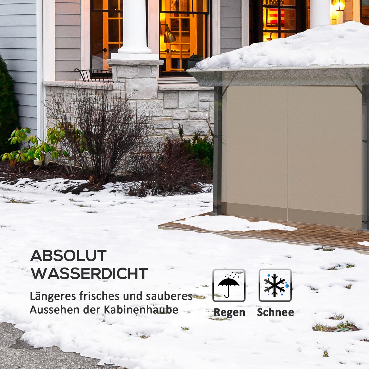 ABDECKUNG für Pavillon Kunststoff Transparent - Transparent, Kunststoff (300/80/300cm) - Outsunny