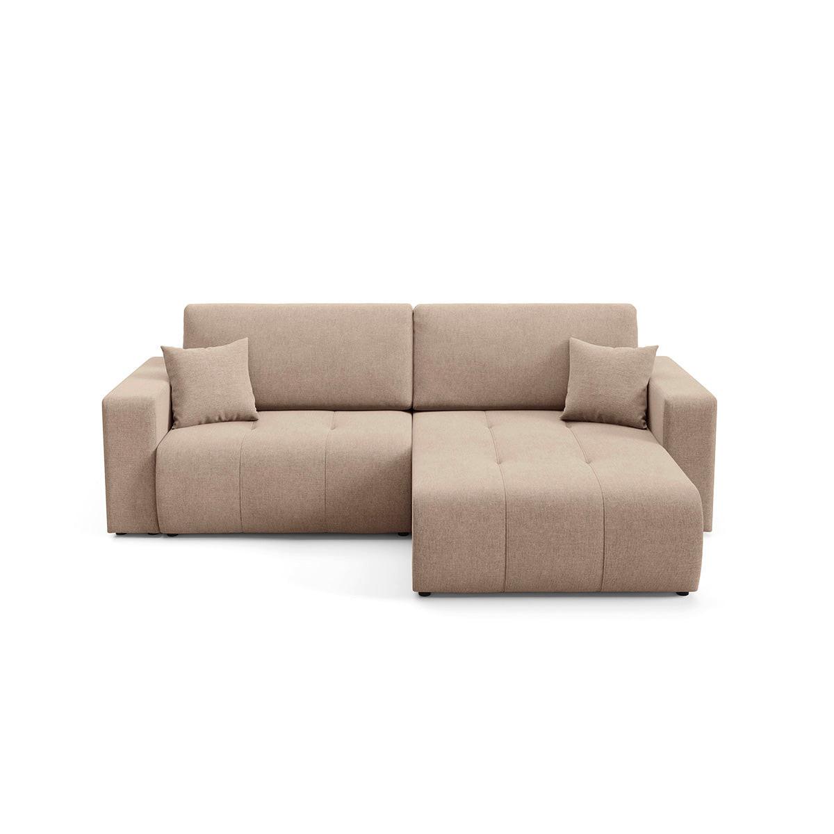 ECKSOFA Giulia 3 Sitzplätze Beige - Beige, Holz (244/149cm) - Petits-meubles