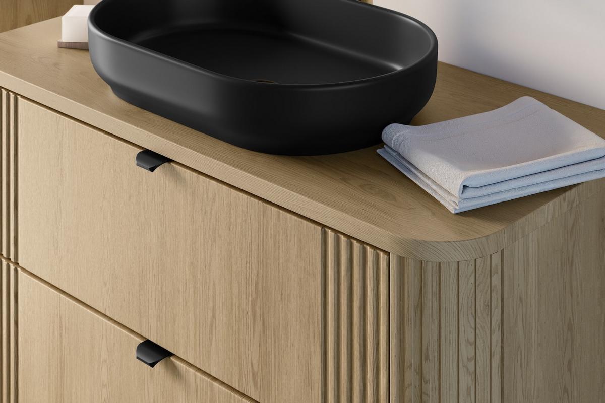 WASCHBECKENUNTERSCHRANK Cremona 2 Schublade Eiche - 100 x 46 x 54 cm - Eichefarben, Holz (100/54/46cm) - Badplaats