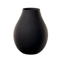 VASE PERLE Manufacture Collier Noir 20 cm - Schwarz, Keramik (20cm) - Villeroy & Boch