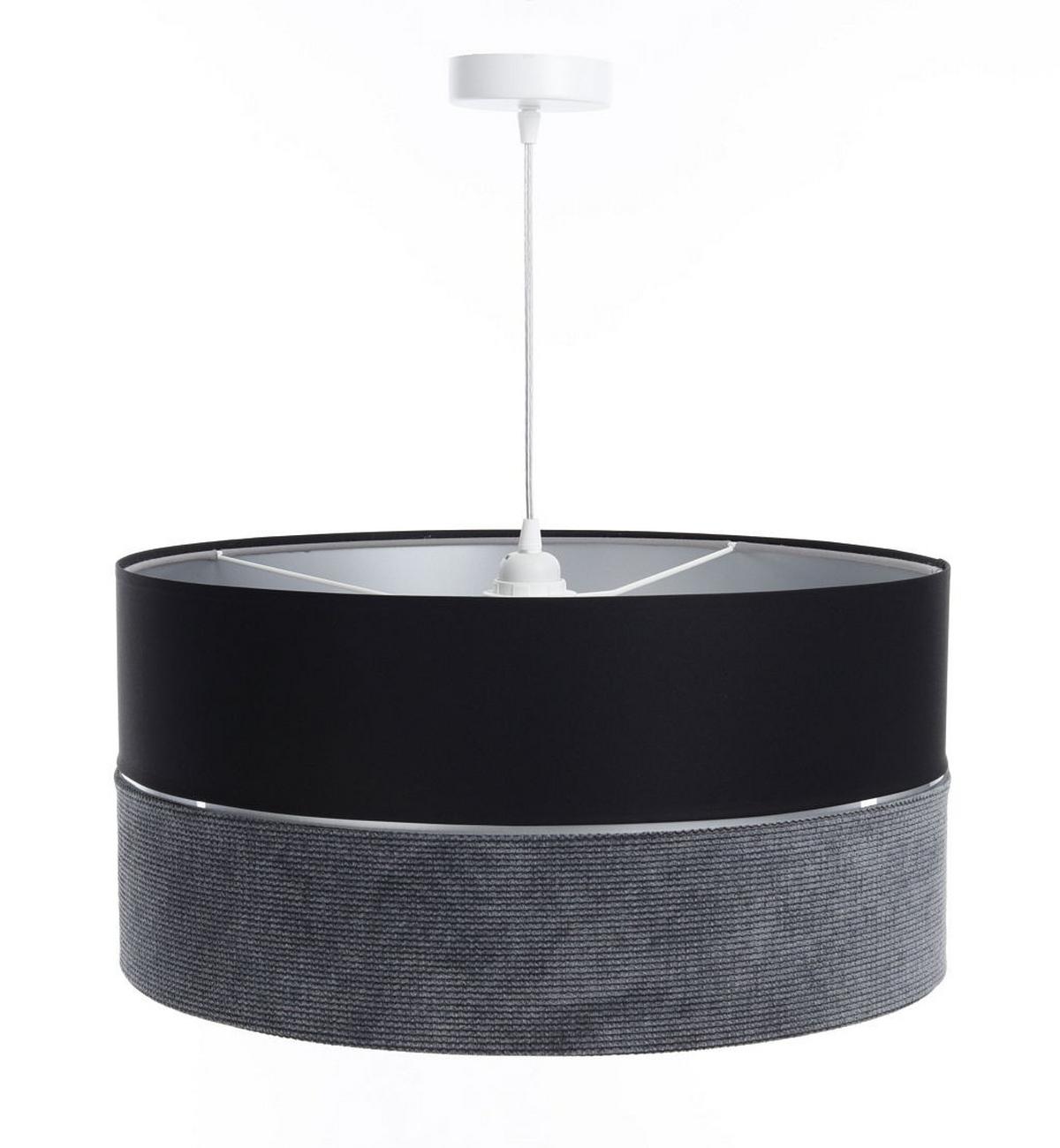 HÄNGELEUCHTE Grau 50/25 cm - Schwarz/Grau, Kunststoff (50/0.8/25cm) - ONZENO