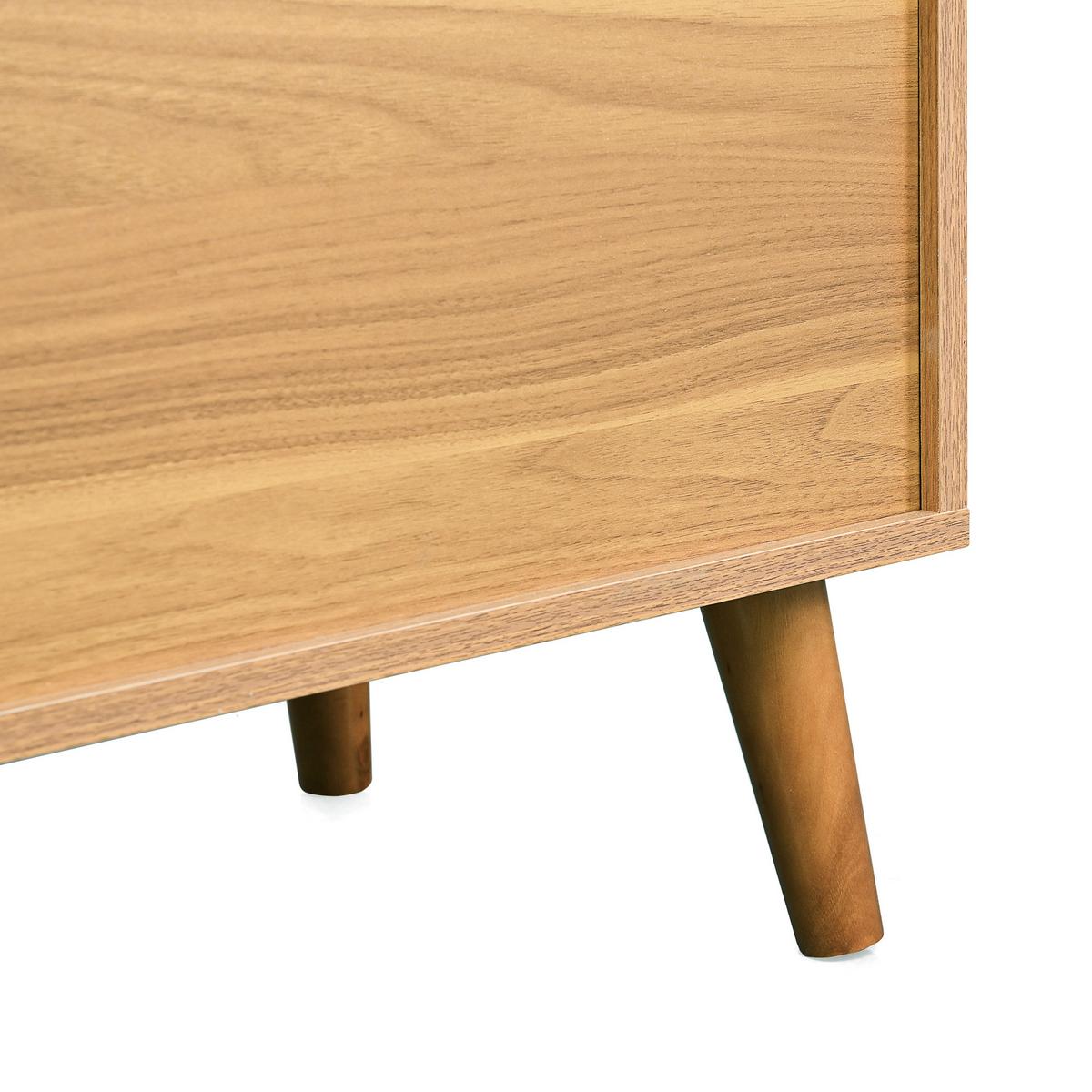 SIDEBOARD mit 6 Schubladen Sideboard aus Holz mit Metallgriffen, Retro-Design, für Schlafzimmer & Büro Walnuss - Braun, Holzwerkstoff (120/77/40cm) - Urban Meuble