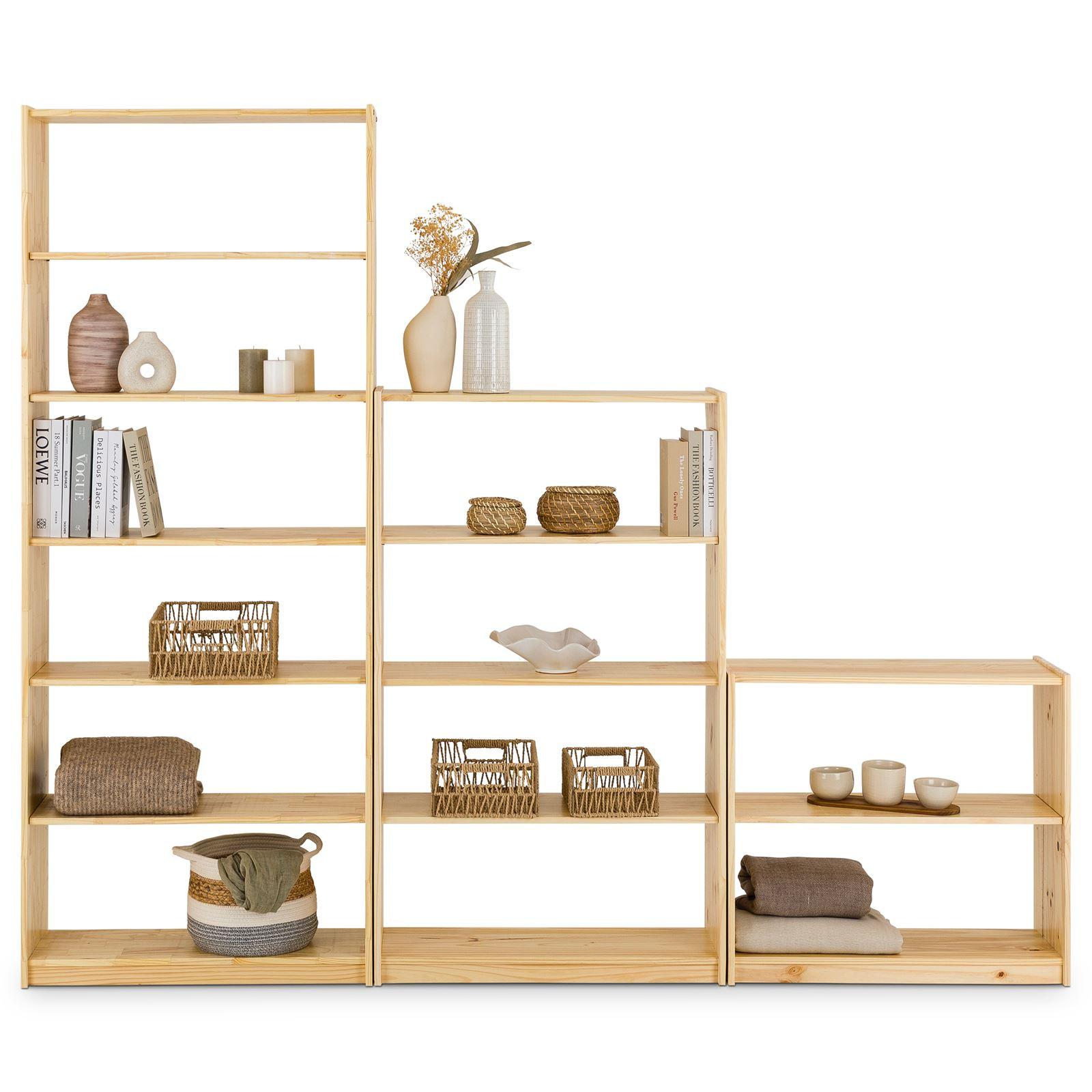 REGALSET MELLY 3er Set natur - Naturfarben, Holz (240/200/30cm) - IDIMEX