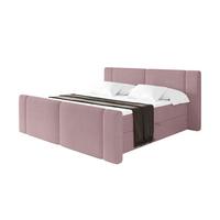 BOXBETT mit Matratze H3 - EVON Zanozek - 180x200 cm Rosa - Rosa, Holzwerkstoff (180/200cm) - ALTDECOR