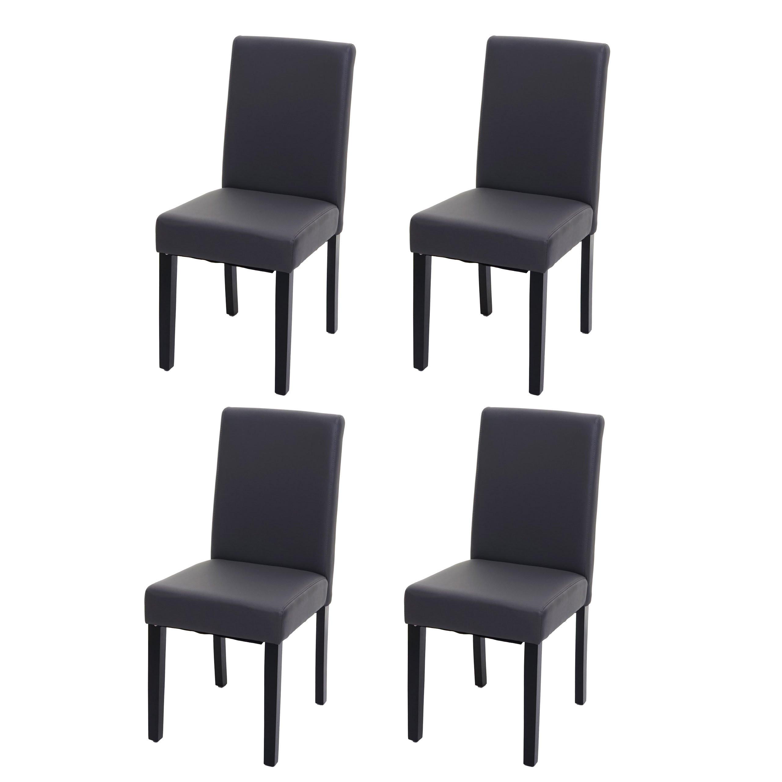 ESSZIMMERSTUHL Grau, Dunkelbraun 4er-Set - Dunkelbraun/Grau, Textil (43/90/56cm) - MCW