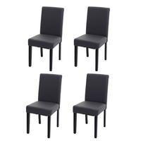 ESSZIMMERSTUHL Grau, Dunkelbraun 4er-Set - Dunkelbraun/Grau, Textil (43/90/56cm) - MCW