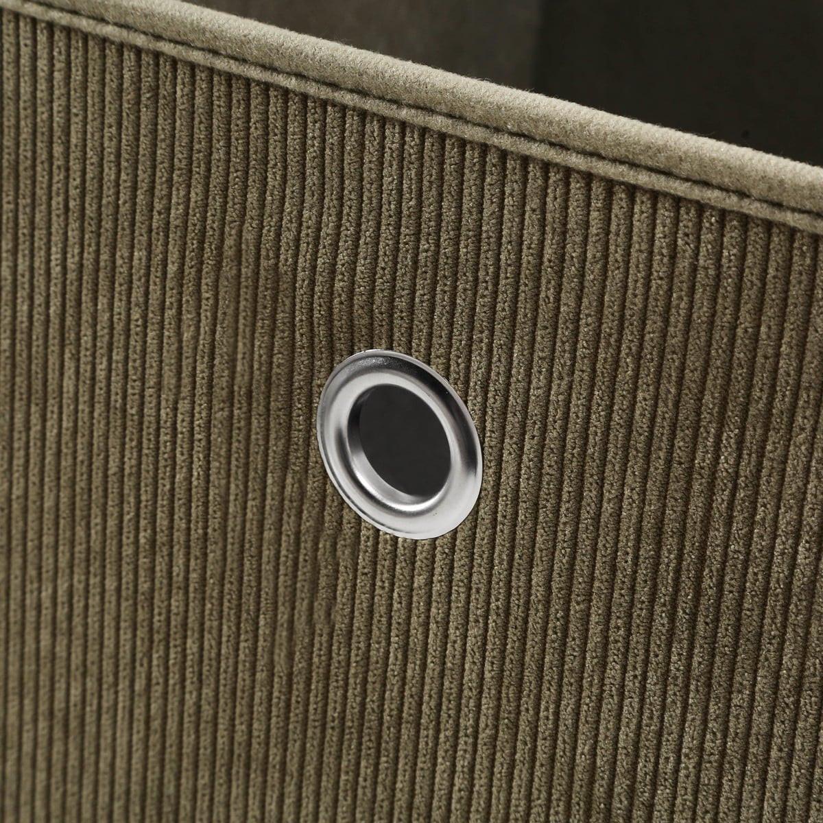 FALTBARER würfel aus kordstoff in khaki - h27 cm 28/28/27 cm - Grün, Textil (28/27/29cm) - Calicosy