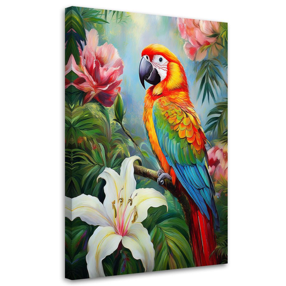 WANDBILD tropische papageientiere - Multicolor, Textil (40/60cm) - Feeby