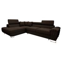 ECKSOFA Cotere Cord, Seite: Links - Nussbaumfarben, Holz/Textil (270/202cm) - MIRJAN24