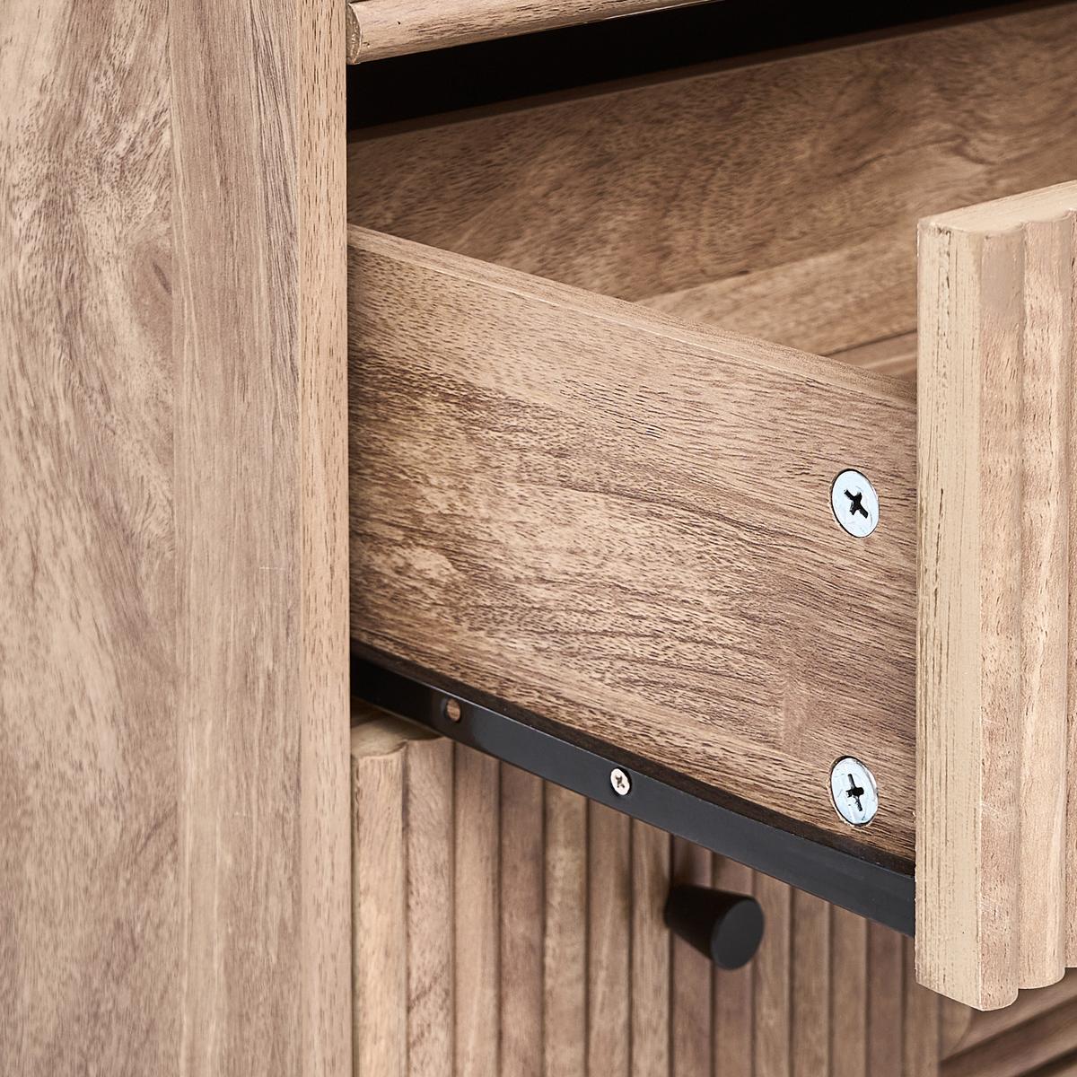 KOMMODE mit 3 Schubladen Hellbraun Ronge - Hellbraun, Holzwerkstoff (80/77/40cm) - Beliani