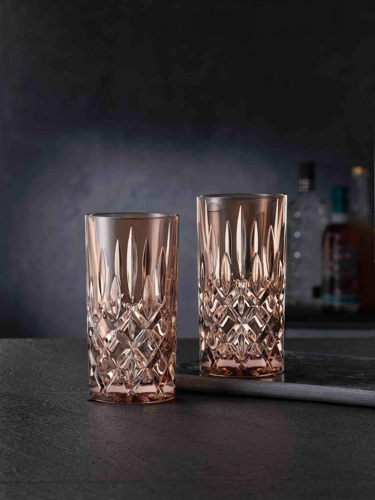LONGDRINKGLÄSER Noblesse Tobacco 395 ml 2er Set - Braun, Glas (0.395L) - Nachtmann
