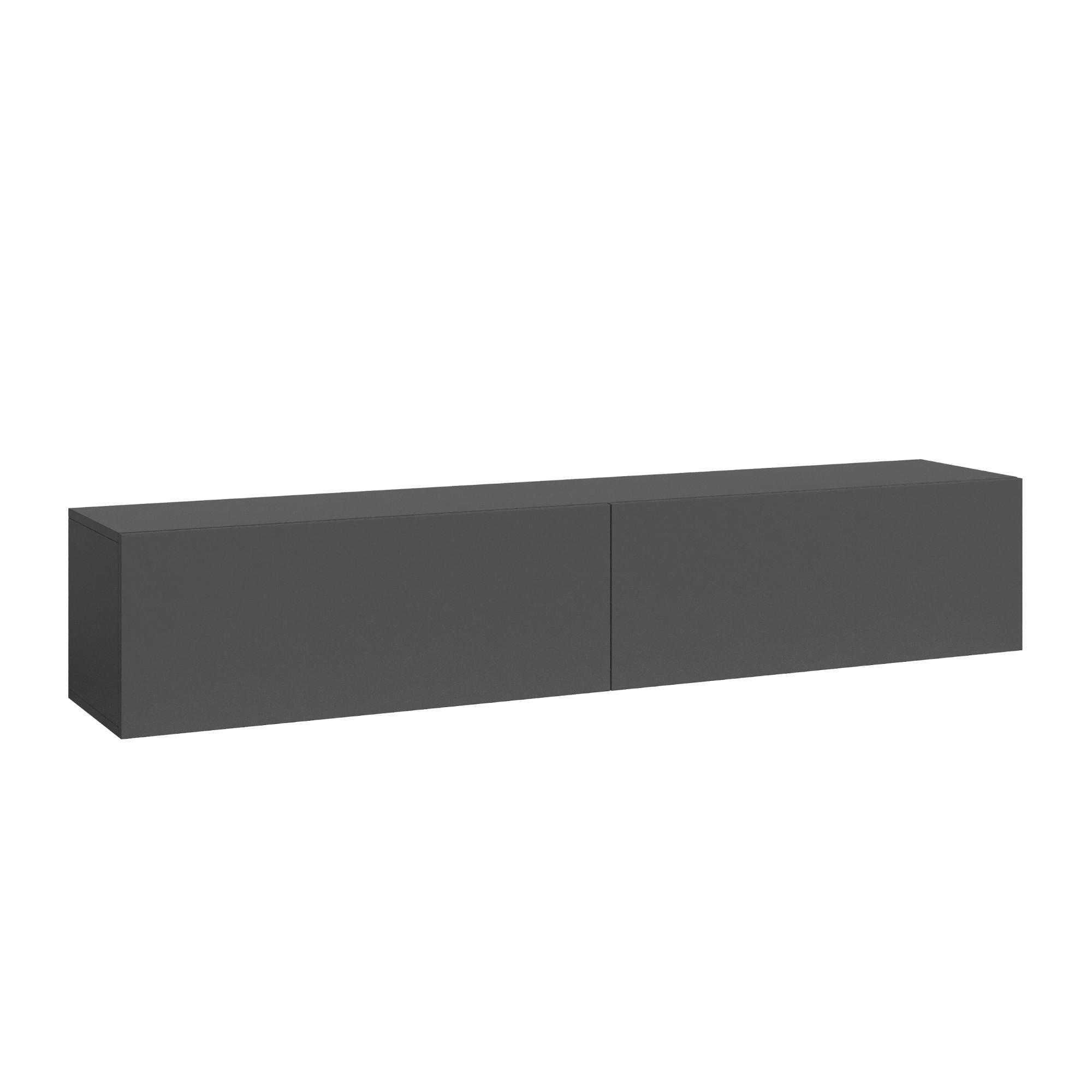 HÄNGELOWBOARD Evaton - Dunkelgrau, Holzwerkstoff (160/30/31.5cm) - [en.casa]
