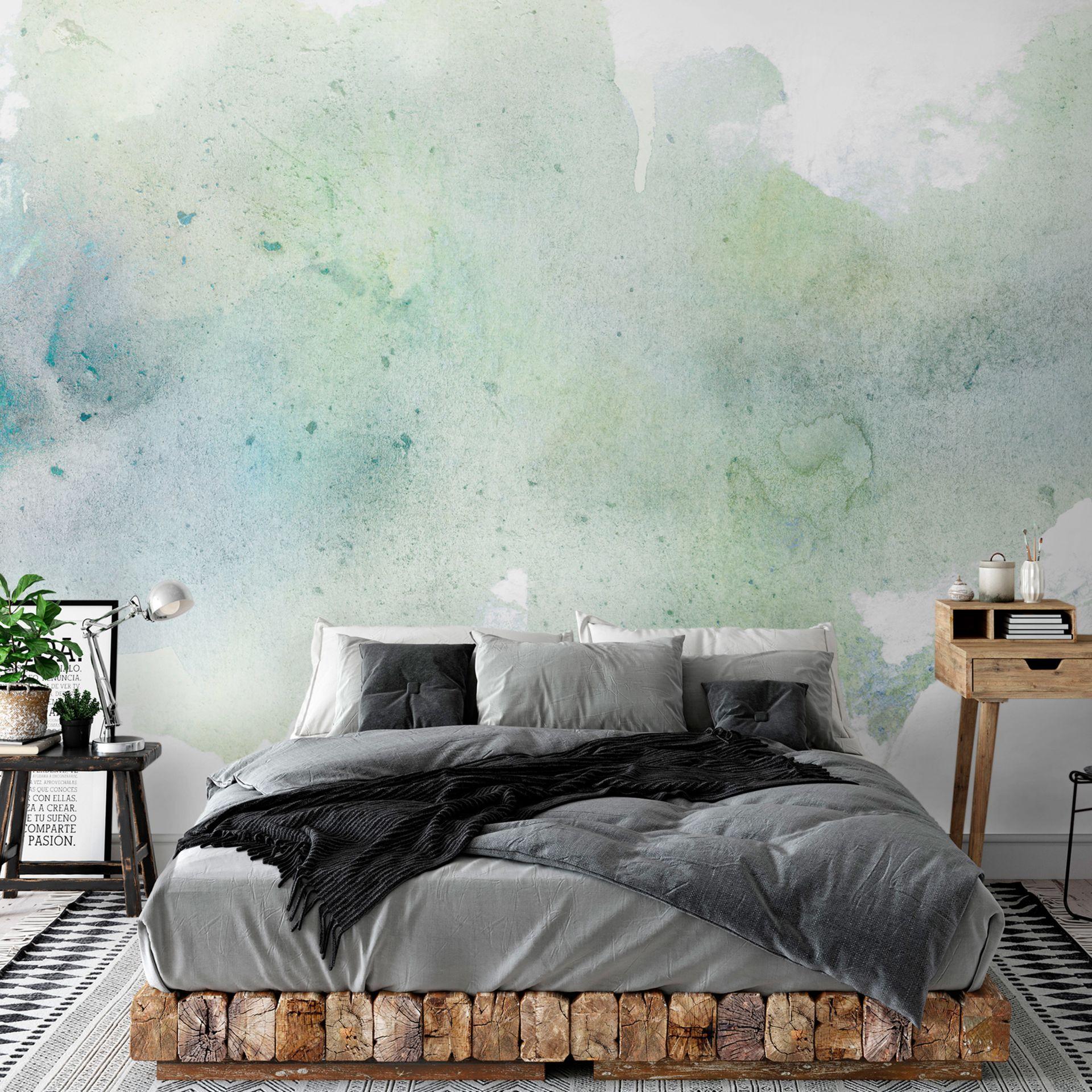 SELBSTKLEBENDE FOTOTAPETE 294/210 cm - Weiß/Grün, Kunststoff/Textil (294/1cm) - KUNSTLOFT