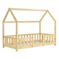HAUSBETT Sisimiut - Naturfarben, Holz (80/160cm) - [en.casa]