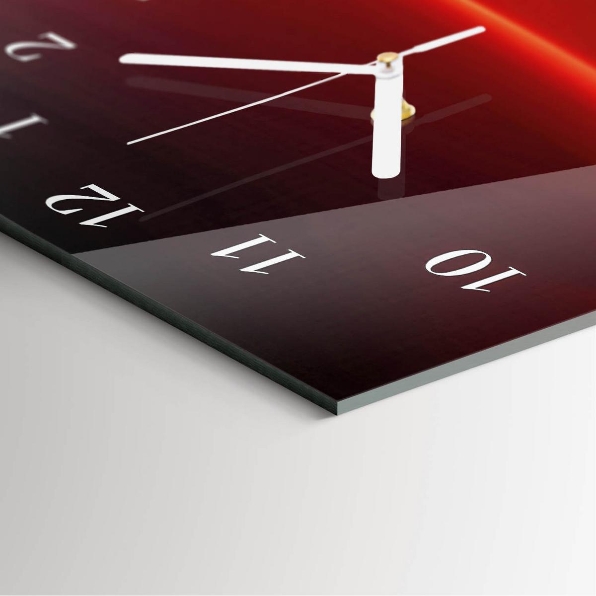 WANDUHR aus Glas 30x60 cm - Abstraktion - Schwarz, Glas (30/60/0.4cm) - TULUP