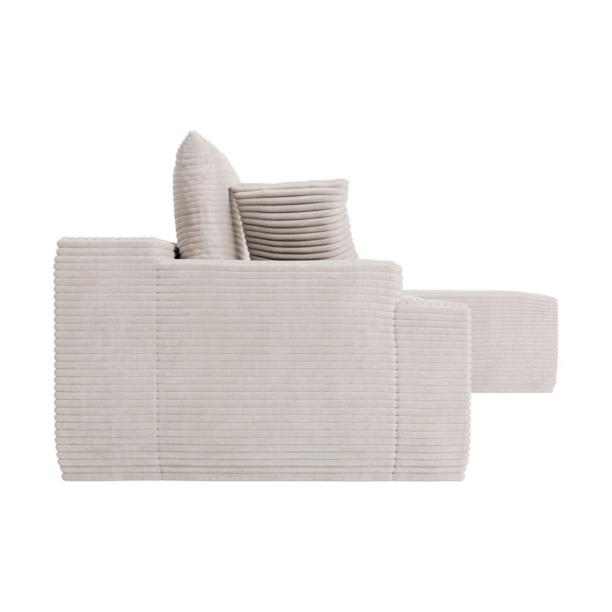 SOFA Coredo beige Cord - Beige, Textil (250/155cm) - Juskys