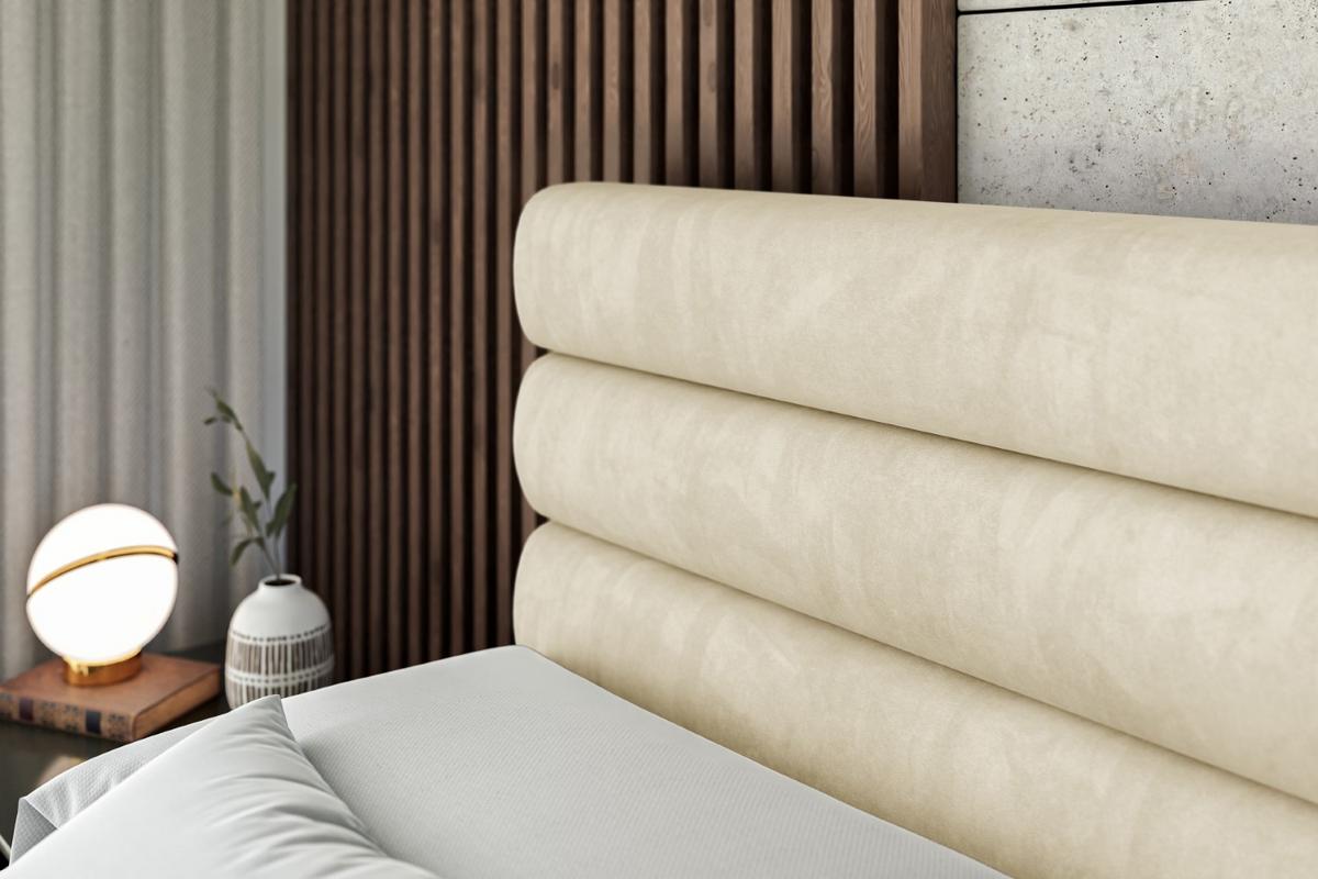 BOXBETT mit Matratze H3 und Lattenrost - CELESTIA - 180x200 cm Beige - Beige, Holzwerkstoff (180/200cm) - ALTDECOR