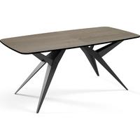 ESSTISCH Trax ausziehbar rechteckig oval, Braun 200-280/90/76 - Eichefarben/Schwarz, Holzwerkstoff/Metall (200/90/76cm) - WFL GROUP