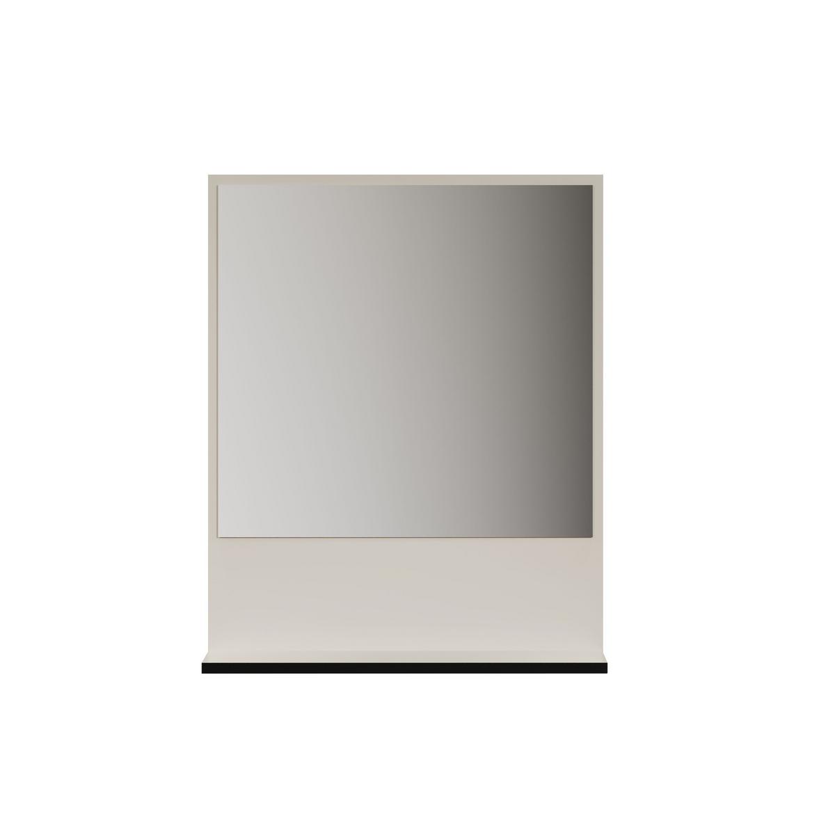 WANDSPIEGEL PureBliss Hellgrau - Hellgrau, Holzwerkstoff (60/74/14cm) - Trendteam