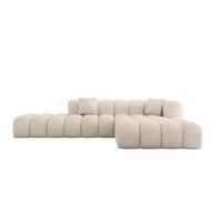ECKSOFA Ottomane Rechts OLEA-L2 - 289x176x71 cm Taupe - Taupe/Schwarz, Holzwerkstoff/Kunststoff (289/176cm) - ALTDECOR