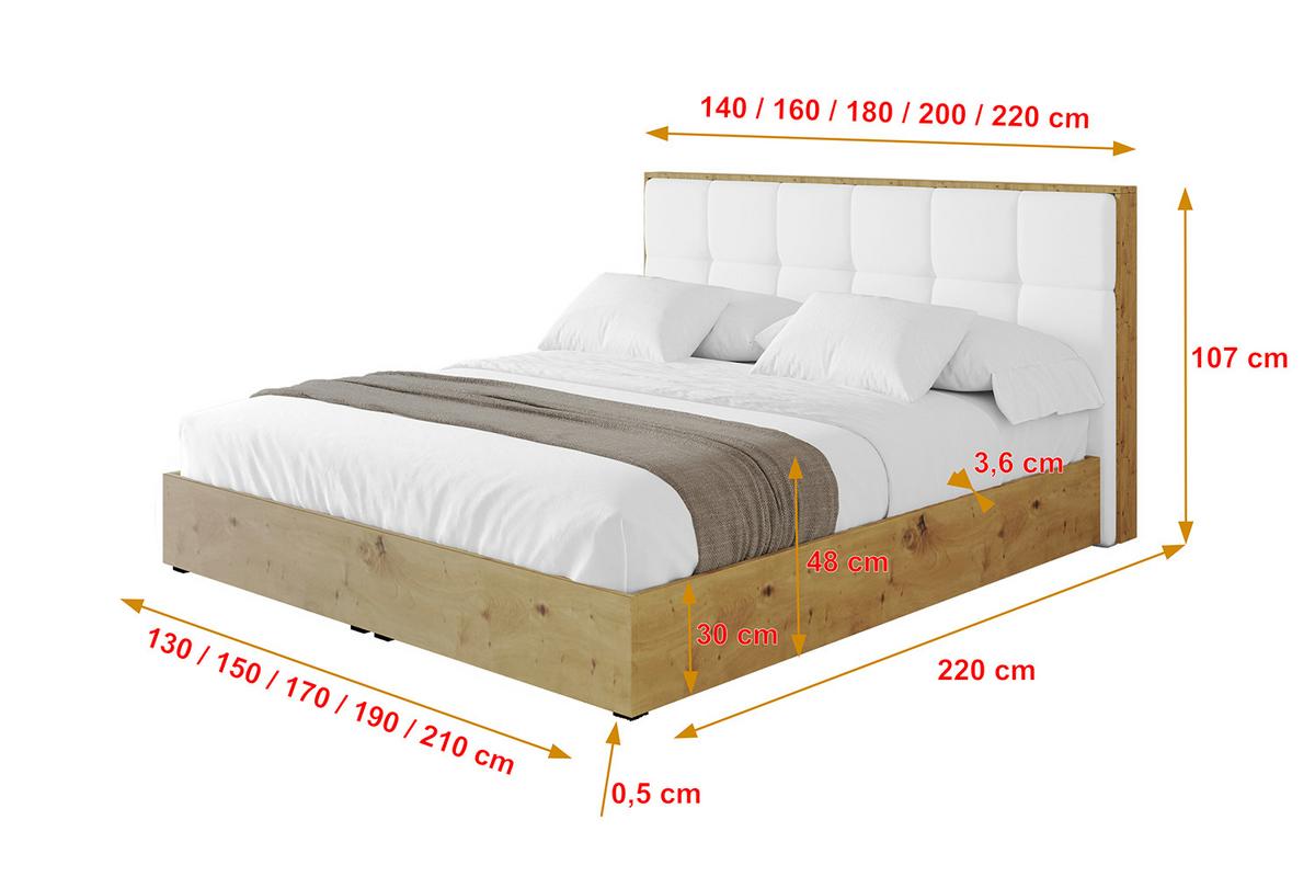 POLSTERBETT mit Bettkasten und Lattenrost, Bett mit Matratze H3/H4 - ENZO7 180x200 - Weiß Hochglanz, Holzwerkstoff/Textil (180/200cm) - ALTDECOR