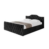 POLSTERBETT mit Bettkasten, Fußteil und Lattenrost, Boxbett mit Matratze H3/H4 - FALIO-Z-V1 120x200 Schwarz - Schwarz, Holzwerkstoff/Textil (120/200cm) - ALTDECOR