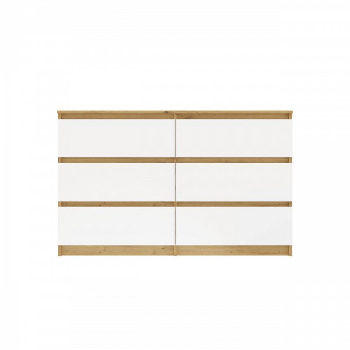 KOMMODE Artisan, Weiß 120/75/30 - Weiß, Holzwerkstoff (120/75/30cm) - RAUMHIRSCH FURNITURE