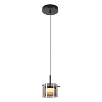 PENDELLEUCHTE Azaryn 12/12/160 cm - Schwarz, Glas/Metall (12/12/160cm) - ZMH