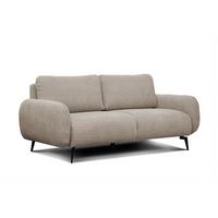 SOFA FEBE 3-Sitzer, ecru - Champagner/Schwarz, Holz/Textil (190/82/96cm) - Wozimo