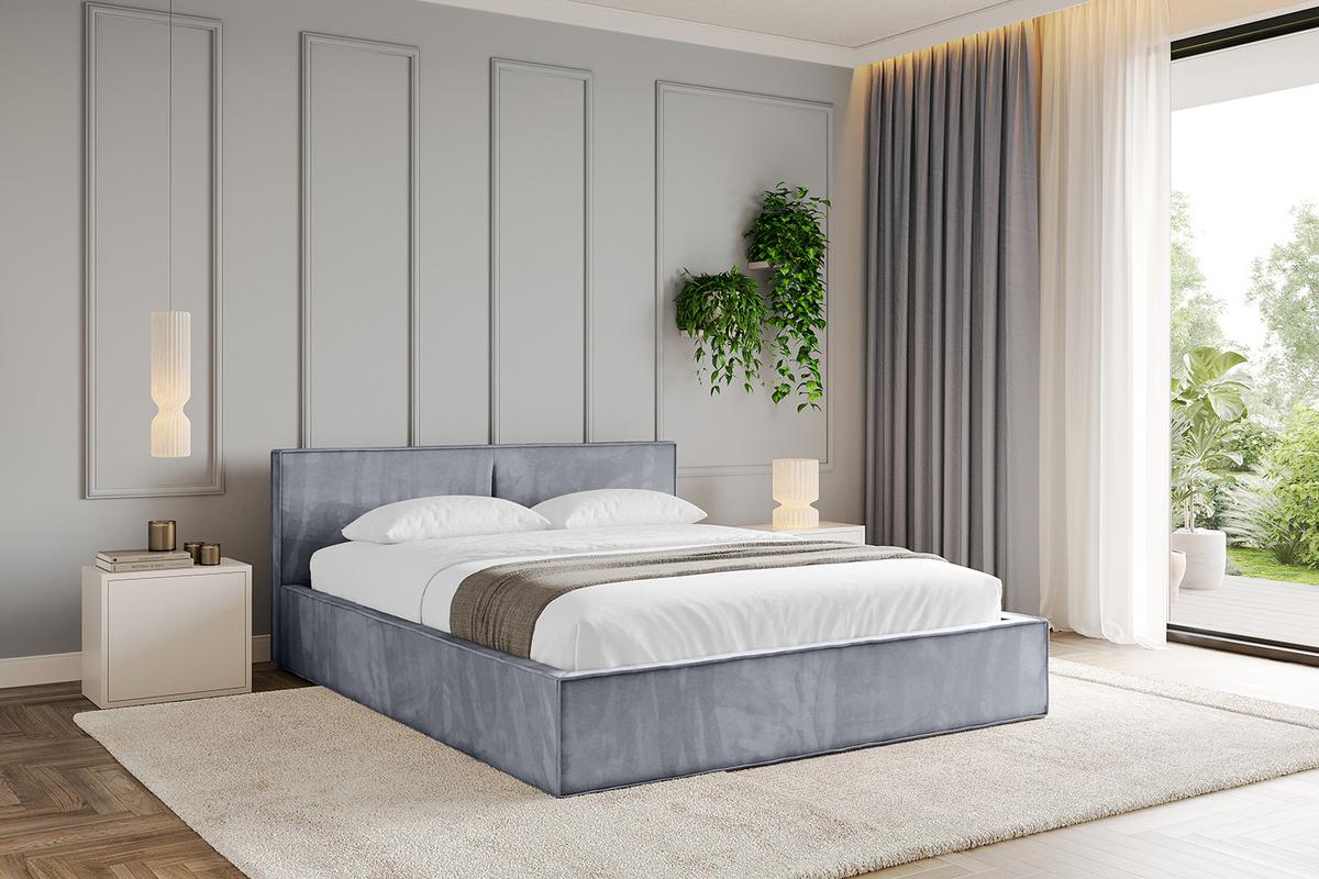POLSTERBETT mit Bettkasten und Lattenrost, Bett mit Matratze H3/H4 - EMMI-V1 180x200 Grau - Grau, Holzwerkstoff/Textil (180/200cm) - ALTDECOR
