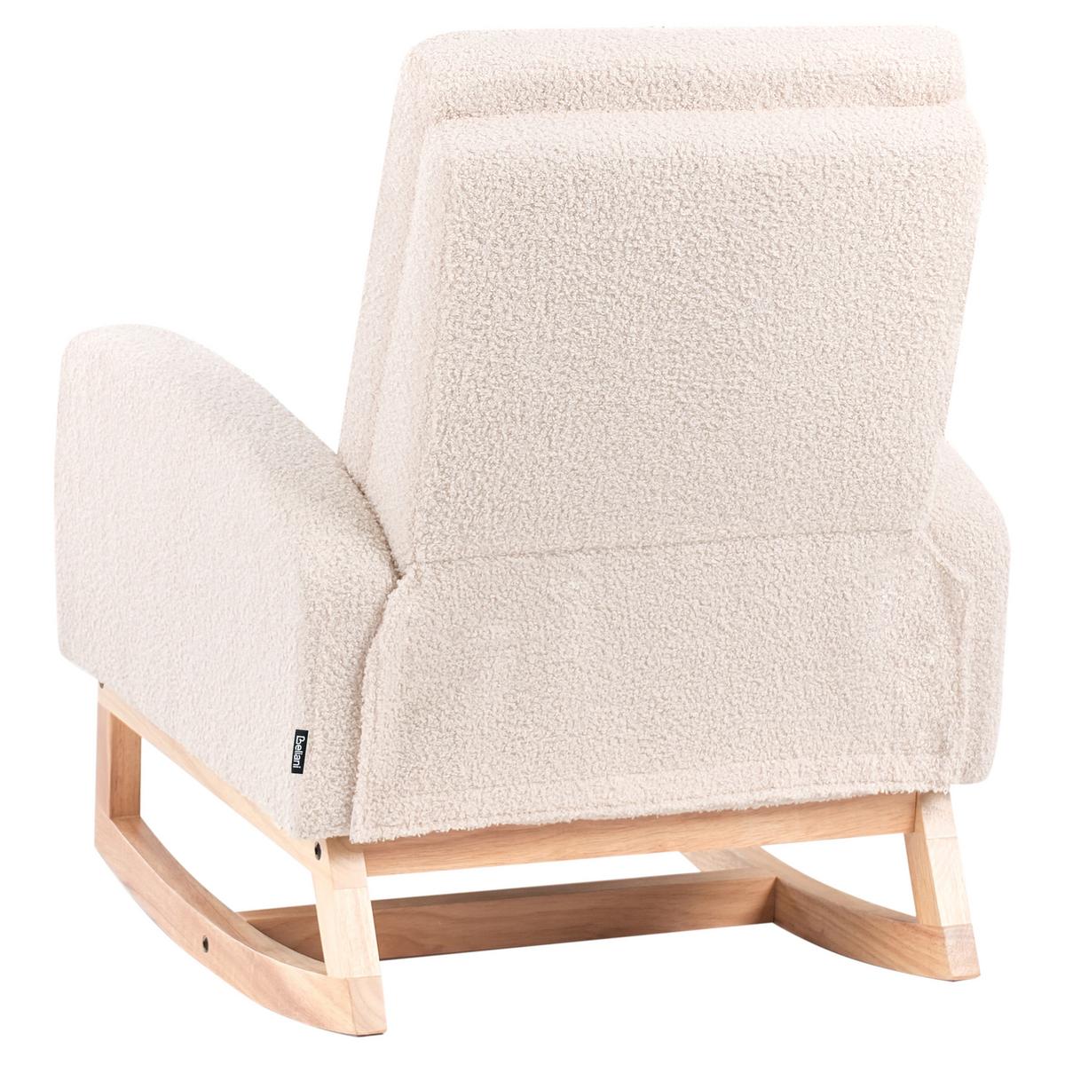 KINDERSCHAUKELSTUHL Bouclé Hellbeige Norby - Beige, Textil (54/71/70cm) - Beliani