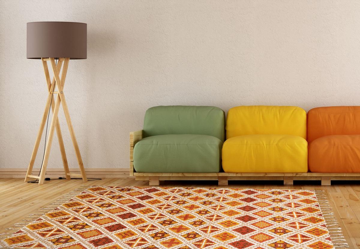 BERBERTEPPICH Marmoucha 250x300 cm - Terracotta, Textil (250/300cm) - THEKO