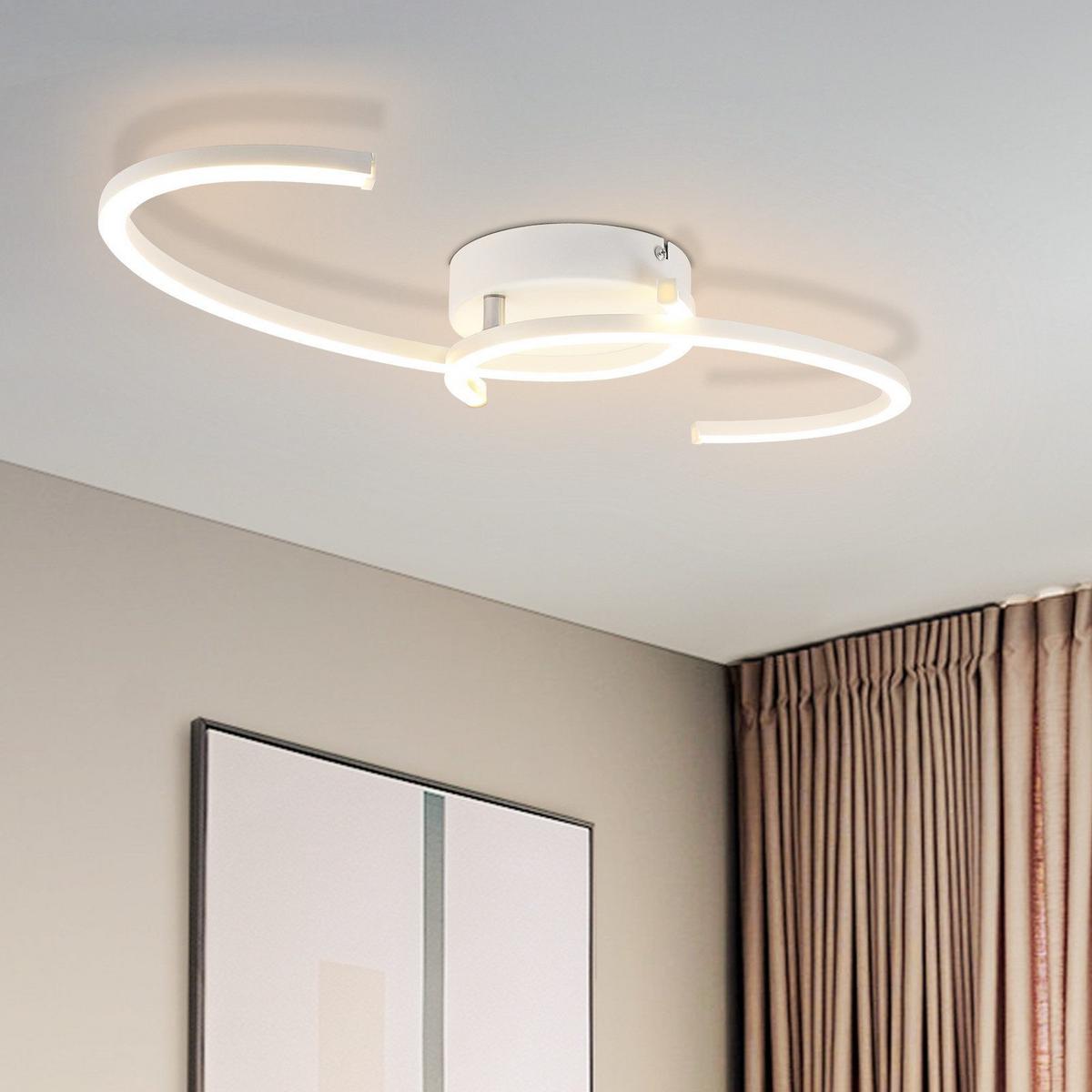 LED-DECKENLEUCHTE Kroeger 23/61.6/7cm - Weiß, Metall (61.6/23/7cm) - Nettlife
