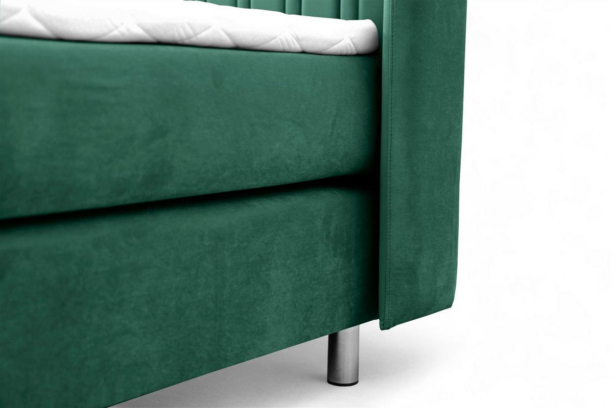 BOXSPRINGBETT Agnus - Grün, Holzwerkstoff/Textil (200/200cm) - Fun Möbel