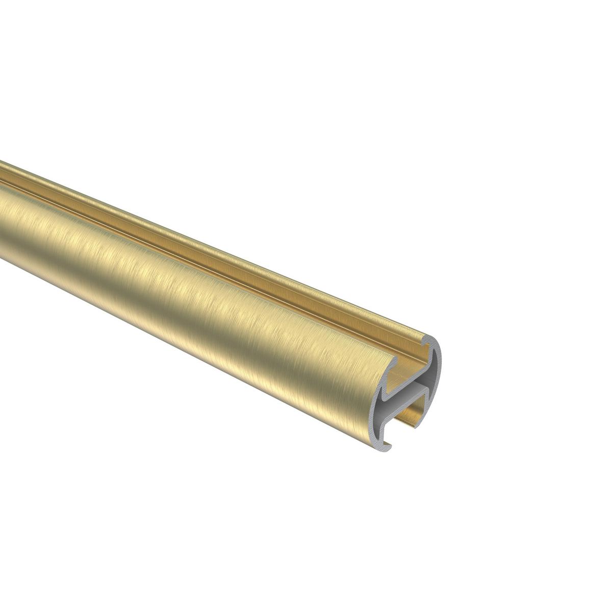 GARDINENSTANGE INNENLAUF Siteno Tanara 100 cm, 3-läufig, 20 mm Ø Messing-Optik - Messingfarben/Goldfarben, Metall (100cm) - INTERDECO